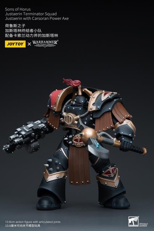 JoyToy Warhammer The Horus Heresy Sons of Horus Justaerin Terminator Squad Justaerin with Carsoran Power Axe 1/18 Scale Action Figure - View 6
