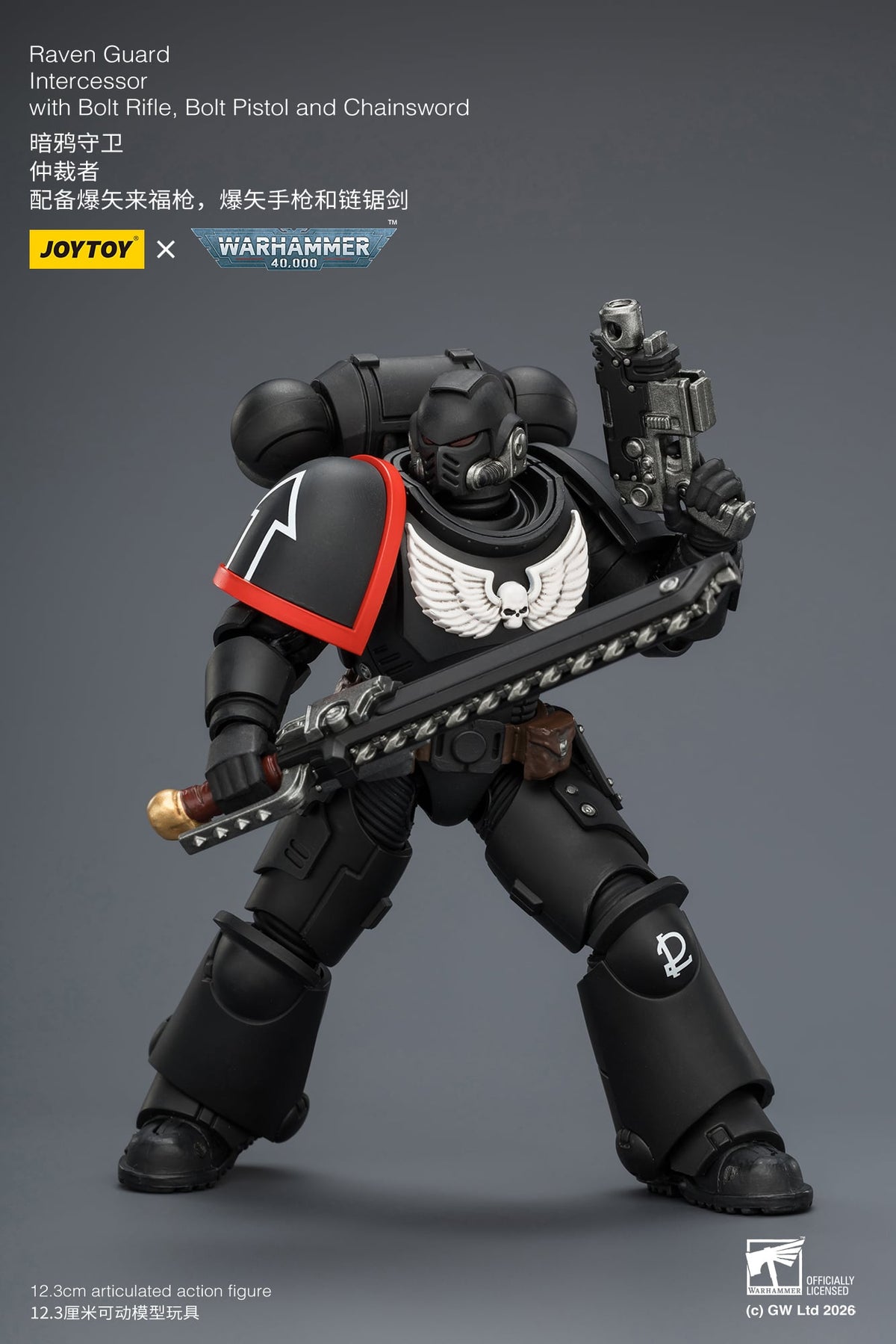 JoyToy Warhammer 40,000 Raven Guard Intercessor 1/18 Scale Plastic Action Figure 4.8-Inch - View 10