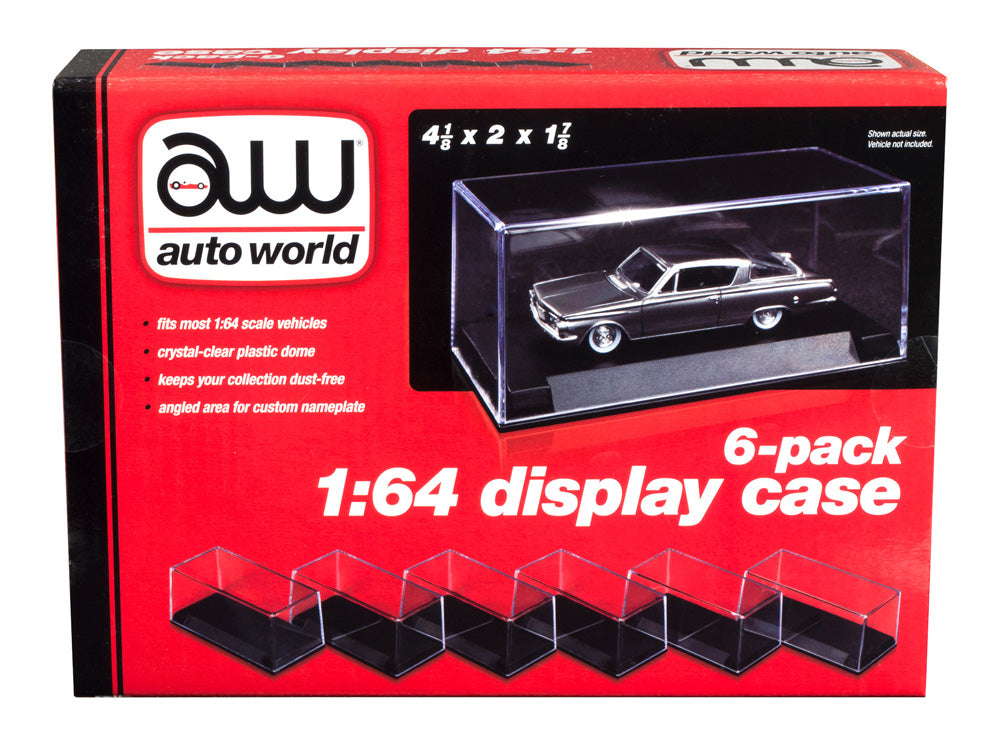 Auto World 1/64 Scale Display Case 6-Pack, Plastic Collector Cases - View 2