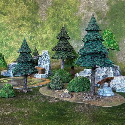 Monster Fight Club Monster Scenery Evergreen Pine Forest Tabletop Scenery Set - View 5