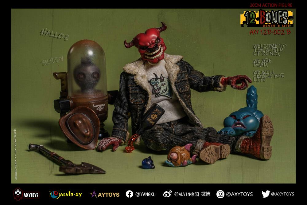 AxyToys 12 Bones Cowboy (2B) 8-Inch Plastic Action Figure - View 5