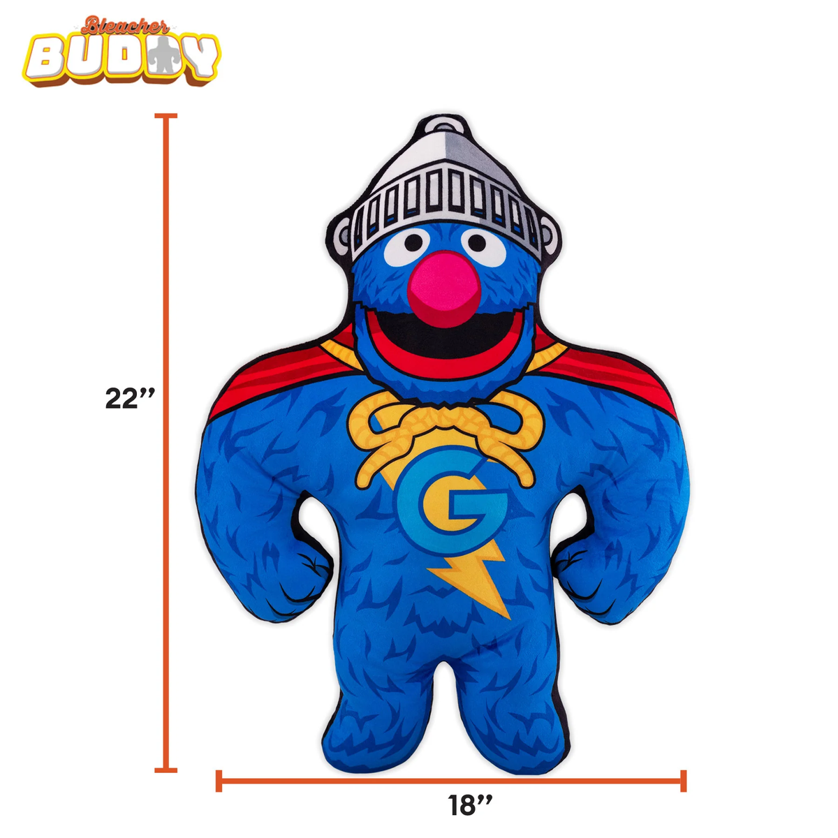 Uncanny Brands Sesame Street Bleacher Buddy Grover Superhero 22-Inch Plush - View 8
