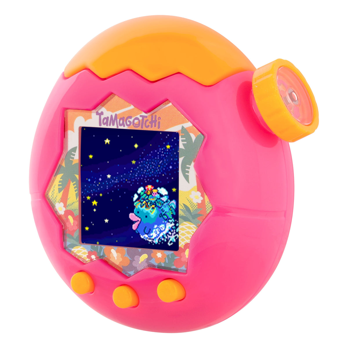 Bandai Tamagotchi Paradise (Orange Tropics) Plastic Virtual Pet, 3-Inch - View 6