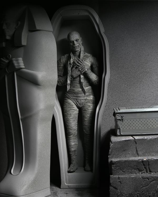NECA Universal Monsters Ultimate Mummy (Black and White) 90th Anniversary Figure - View 3