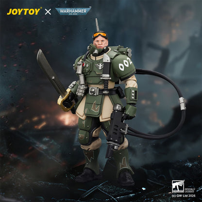 JoyToy Warhammer 40,000 Astra Militarum Kasrkin 7 with Hot-shot Laspistol and Power Sword 1/18 Scale Action Figure - View 3