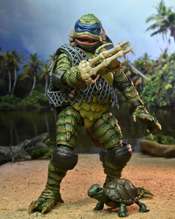NECA Universal Monsters x Teenage Mutant Ninja Turtles Ultimate Leonardo as The Creature Figure - View 5