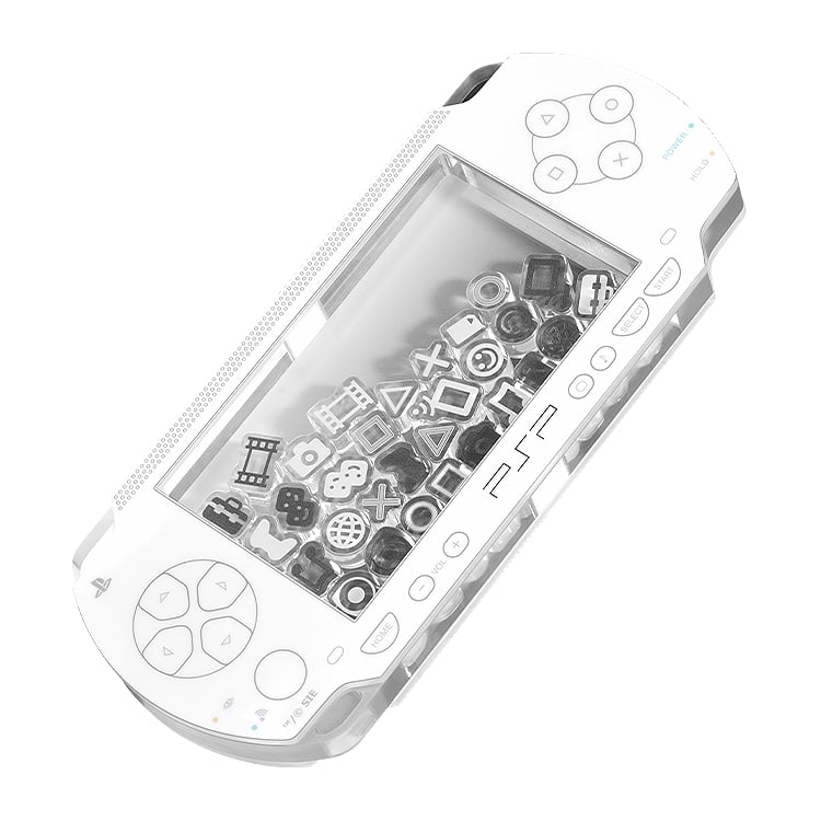 Good Smile PlayStation PSP (PlayStation Portable) Rattle Acrylic Standee (White Ver.) - View 4