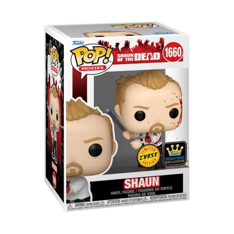 Funko Pop! Movies #1660 Shaun of the Dead Shaun with Pool Cue Specialty Series Chase Vinyl Figure - View 3