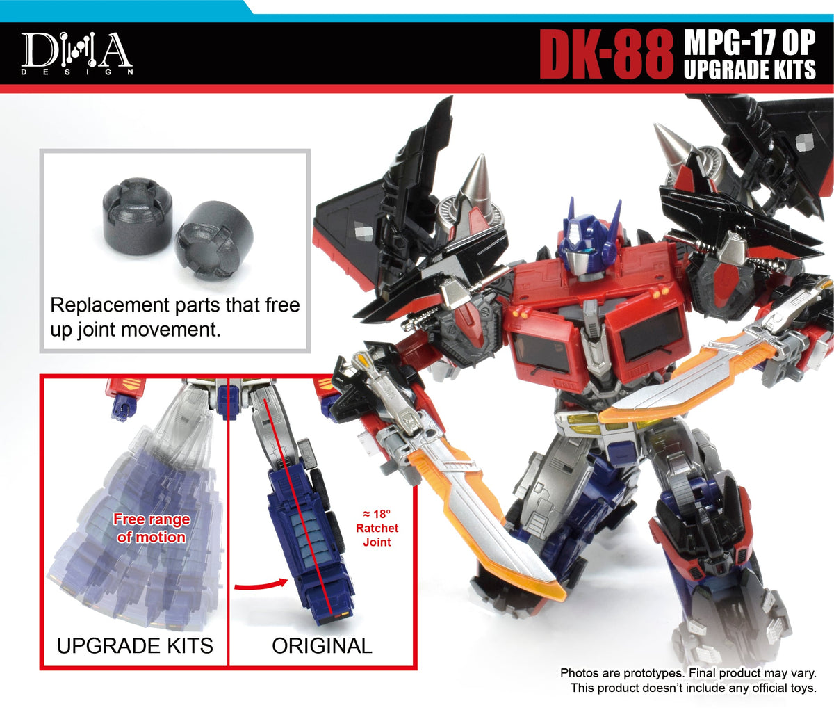 DNA Design DK-88 MPG-17 OP Upgrade Kit Model Kit for Customizing Builds - View 6