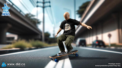 DiD Palm Hero Simply Fun Series The Skateboarder 1/12 Scale Action Figure - View 7