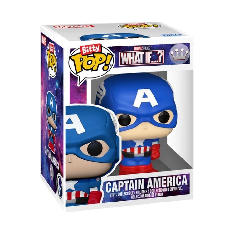 Funko Marvel: What If...? Bitty Pop! Bitty Bot Captain America Mecha with Captain America Vinyl Figure - View 5