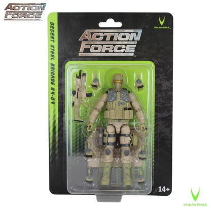 Valaverse Action Force Desert Steel Brigade 1/12 Scale Plastic Figure - View 5