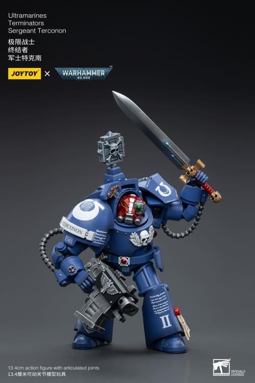 JoyToy Warhammer 40K Ultramarines Terminators Sergeant Terconon 1/18 Scale Action Figure - View 9