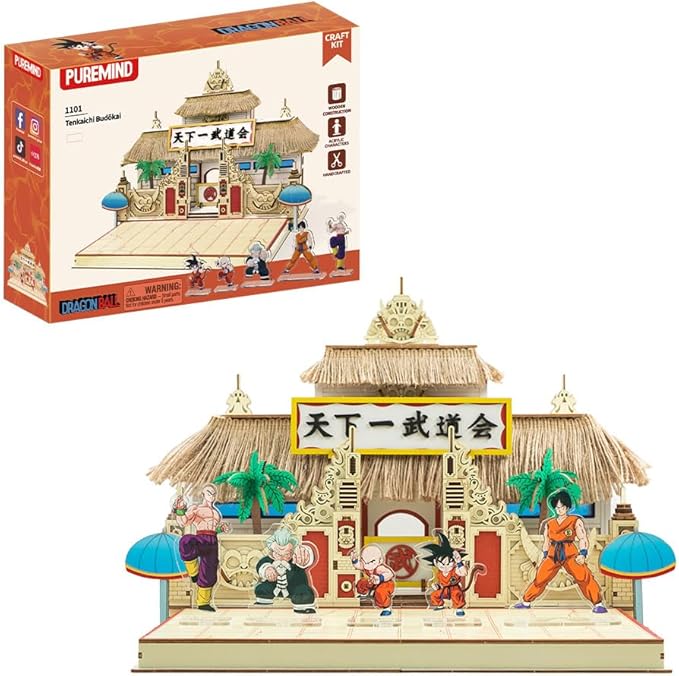 Puremind Dragon Ball Tenkaichi Budokai Wooden Construction Set with Acrylic Figures - View 3