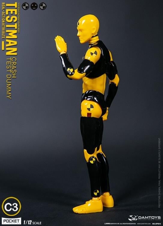 Damtoys Testman Pocket Elite Real-ActionAttribute Crash Test Dummy C3 1/12 Scale Action Figure - View 9