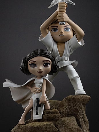 Iron Studios Star Wars A New Hope MiniCo Luke and Leia PVC Figure Set