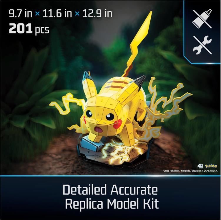 Spin Master Pokemon 4D Build Pikachu Model Kit, 12.9-Inch EPS Foam - View 3