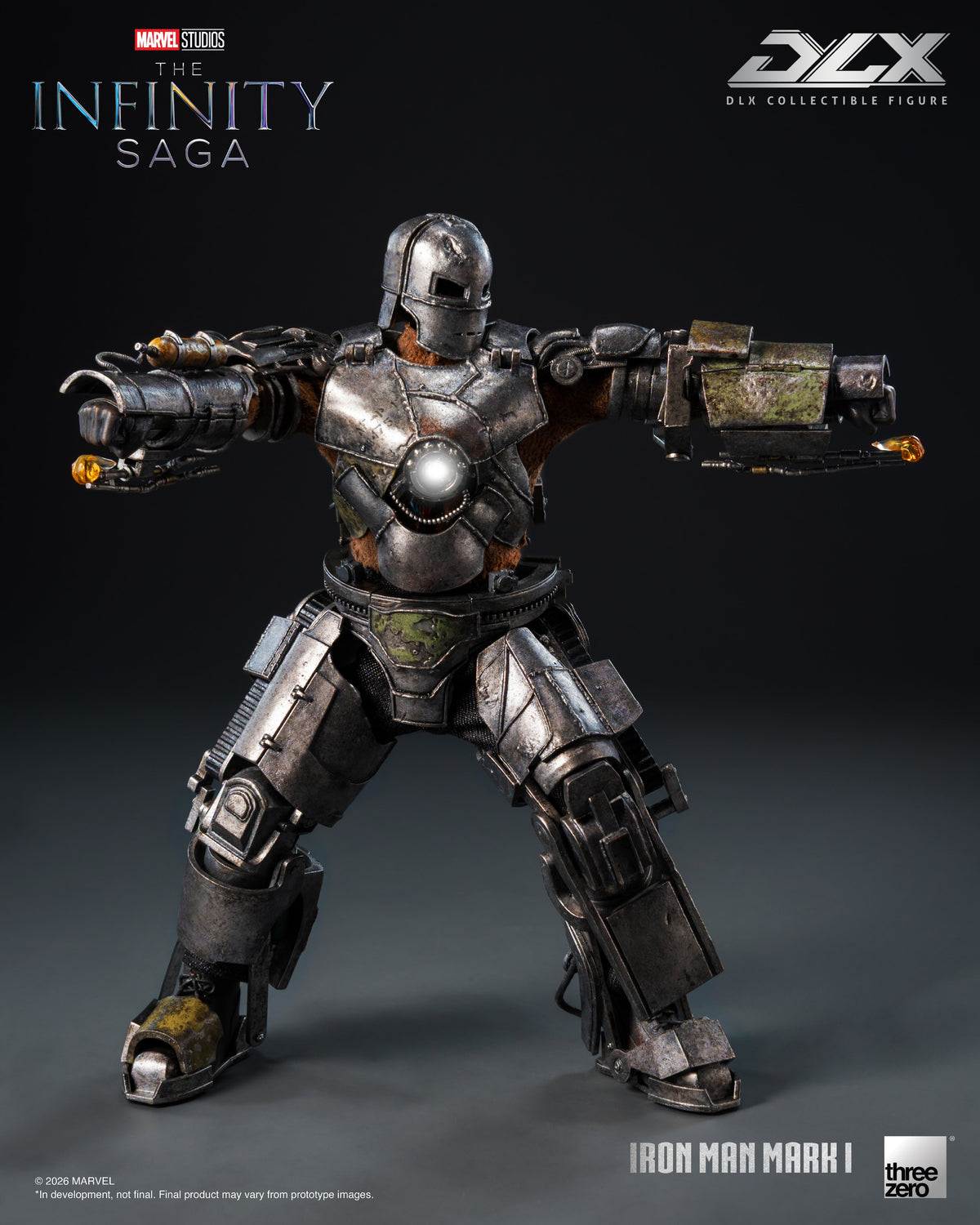 threezero Marvel Infinity Saga DLX Iron Man Mark 1 1/12 Scale 7-Inch Action Figure - View 10