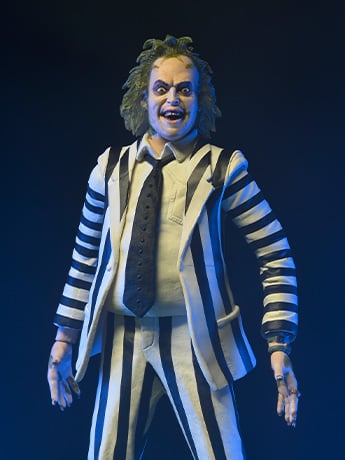 NECA Beetlejuice Black and White Suit Plastic Action Figure