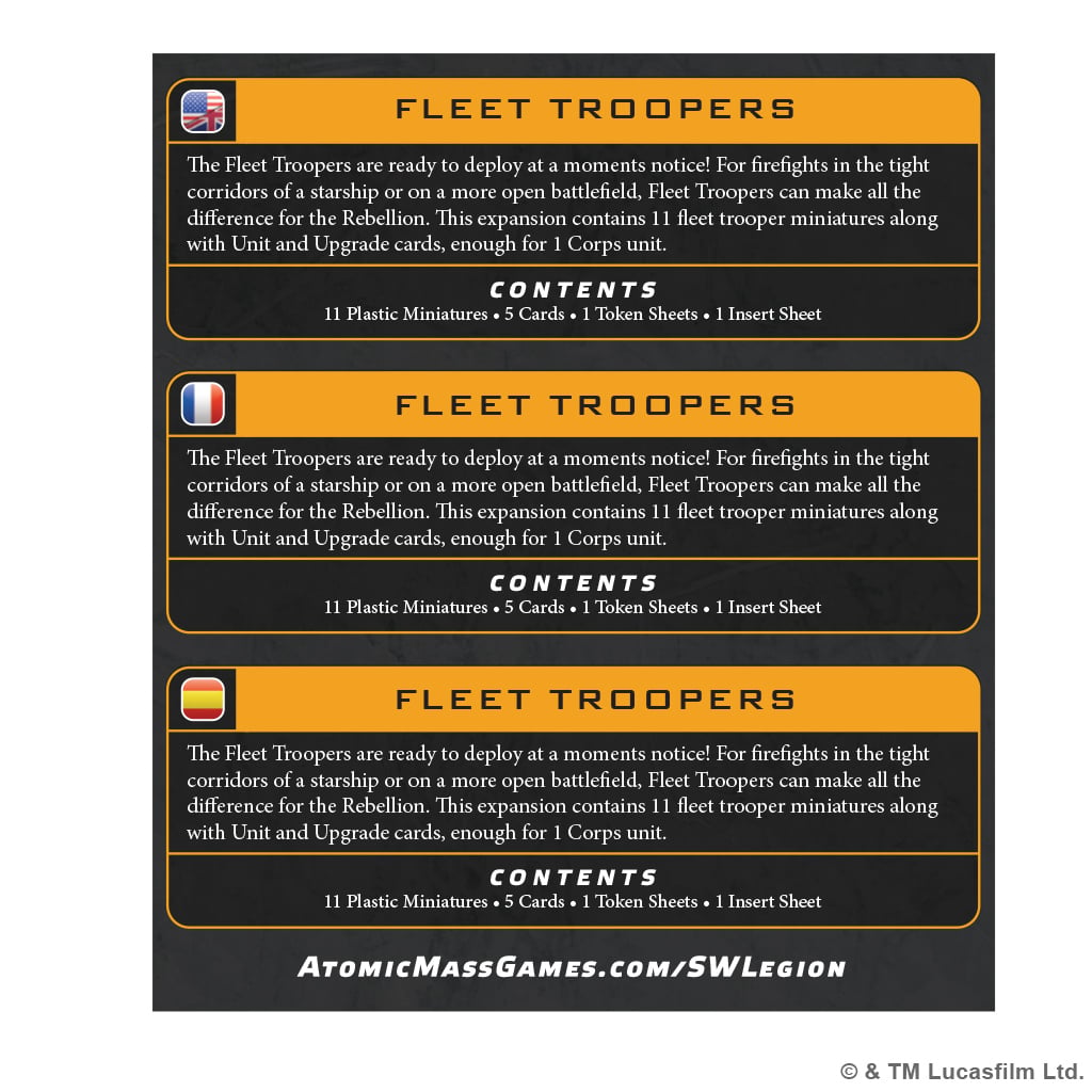 Atomic Mass Games Star Wars: Legion Fleet Troopers Unit Rebel Soldier Plastic Miniatures - View 3