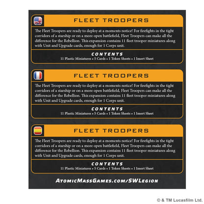 Atomic Mass Games Star Wars: Legion Fleet Troopers Unit Rebel Soldier Plastic Miniatures - View 3