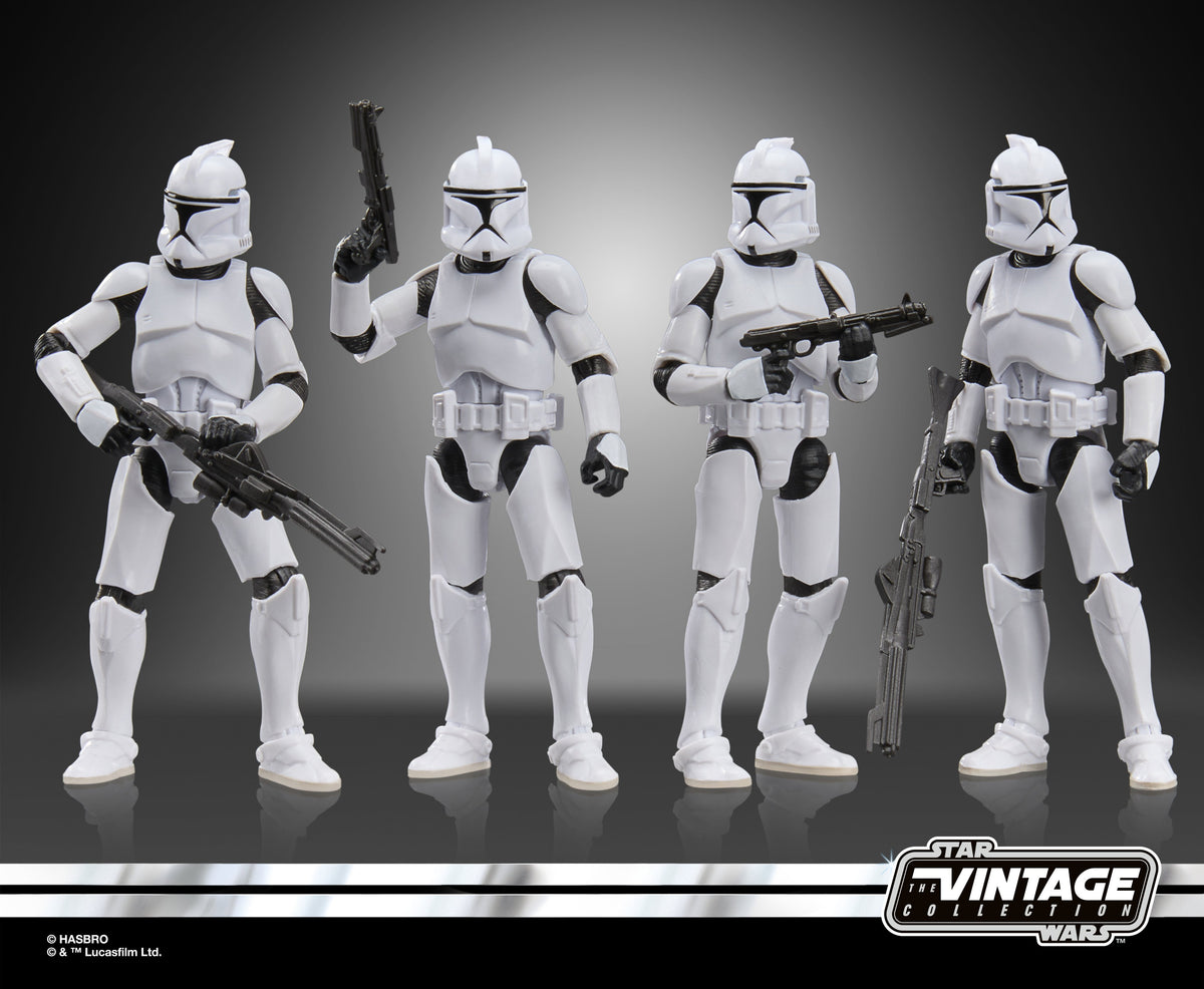 Hasbro Star Wars The Vintage Collection Phase I Clone Troopers Vol. 2 Exclusive Action Figure Set - View 4