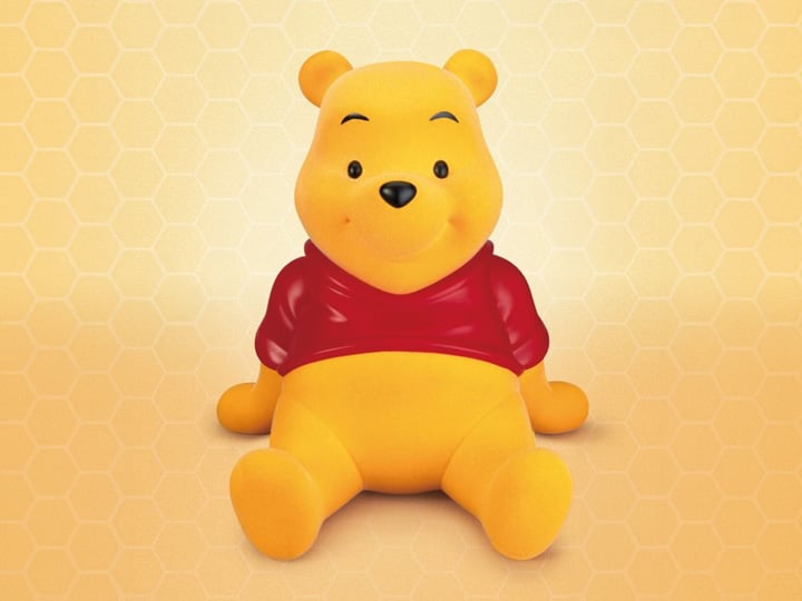 Beast Kingdom Winnie the Pooh VPB-011SP Pooh Velvet Ver. Large Vinyl Piggy Bank (14-Inch) - View 2