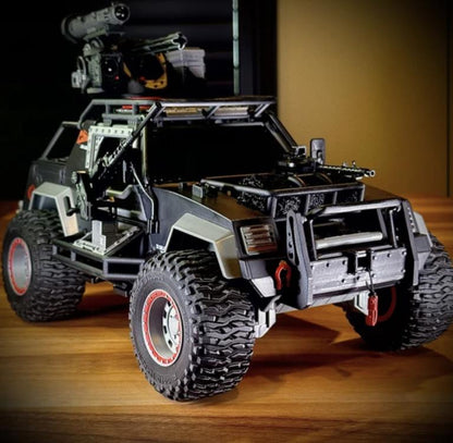 Gridiron Studios 4x4 Offroad Wheels and Tires (Grey/Red) 1/12 Scale Plastic Upgrade Set - View 3