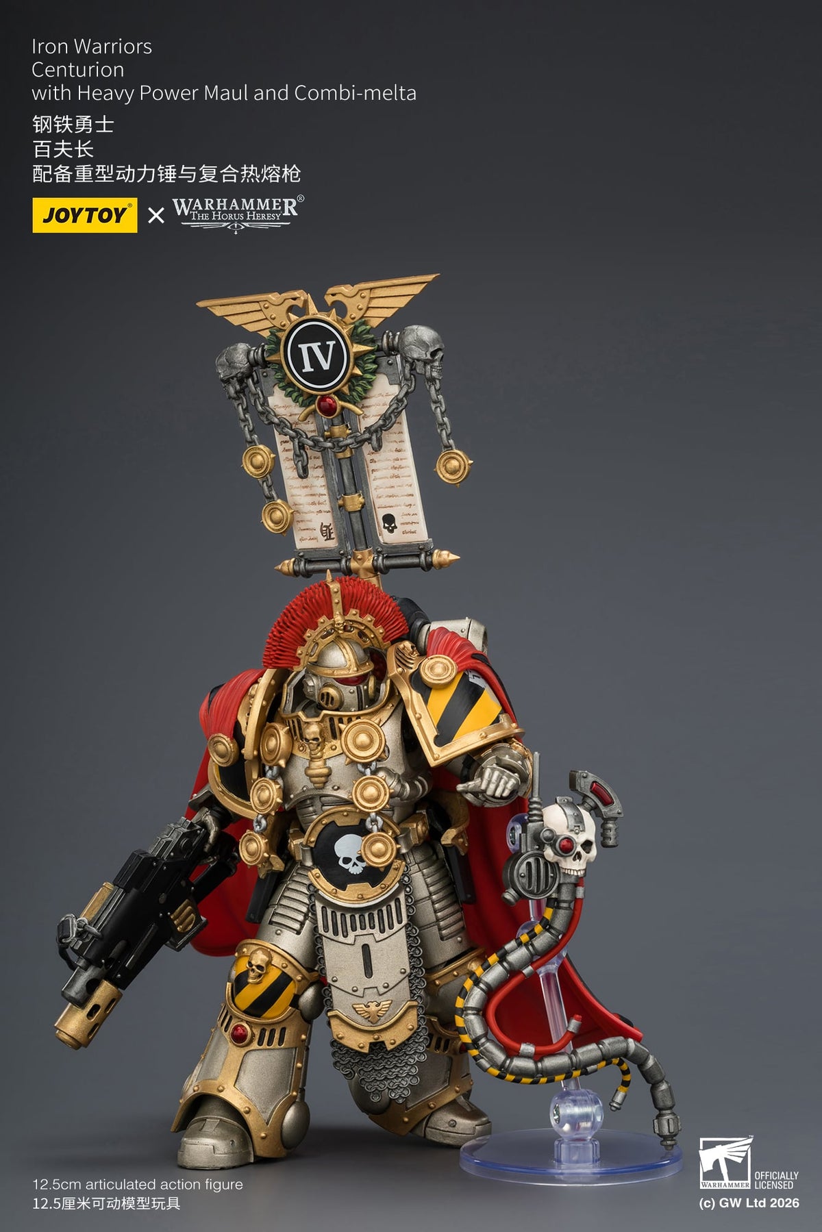 JoyToy Warhammer The Horus Heresy Iron Warriors Centurion with Heavy Power Maul and Combi-Melta 1/18 Scale Action Figure - View 9