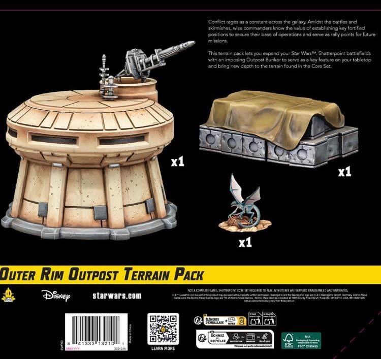 Atomic Mass Games Star Wars: Shatterpoint Outer Rim Outpost Terrain Pack Tabletop Battlefield Accessory - View 7