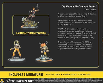 Atomic Mass Games Star Wars: Shatterpoint Make the Impossible Possible Squad Pack with Hera Syndulla, Sabine Wren and Chopper - View 3
