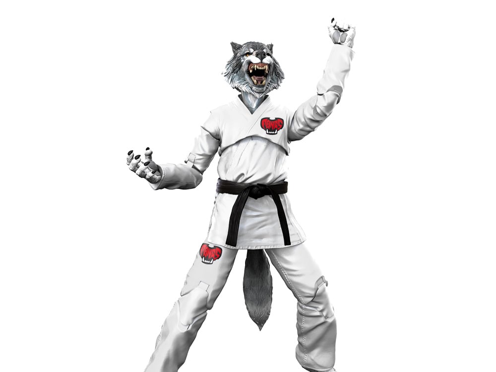 Icon Heroes Jiu Jitsu Combat Creatures Fangs Tribe Whistler the Wolf (White Gi) 1/12 Scale Action Figure - View 2