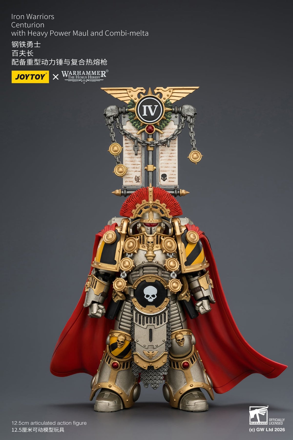 JoyToy Warhammer The Horus Heresy Iron Warriors Centurion with Heavy Power Maul and Combi-Melta 1/18 Scale Action Figure - View 4