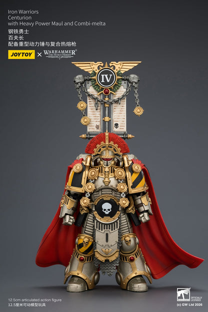 JoyToy Warhammer The Horus Heresy Iron Warriors Centurion with Heavy Power Maul and Combi-Melta 1/18 Scale Action Figure - View 4