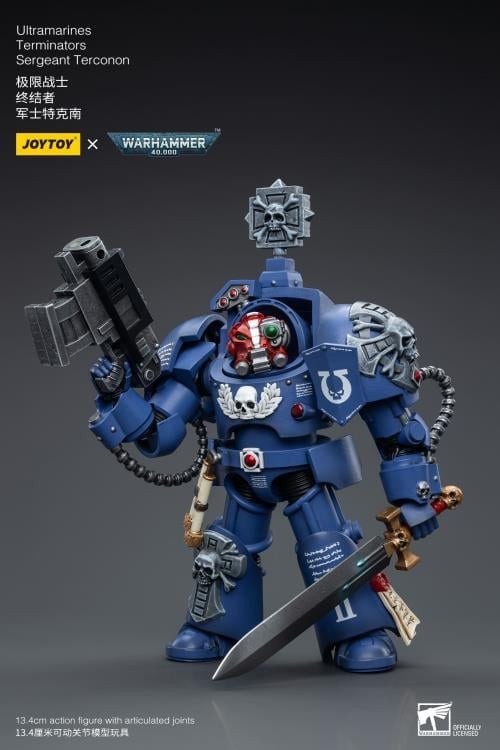 JoyToy Warhammer 40K Ultramarines Terminators Sergeant Terconon 1/18 Scale Action Figure - View 6