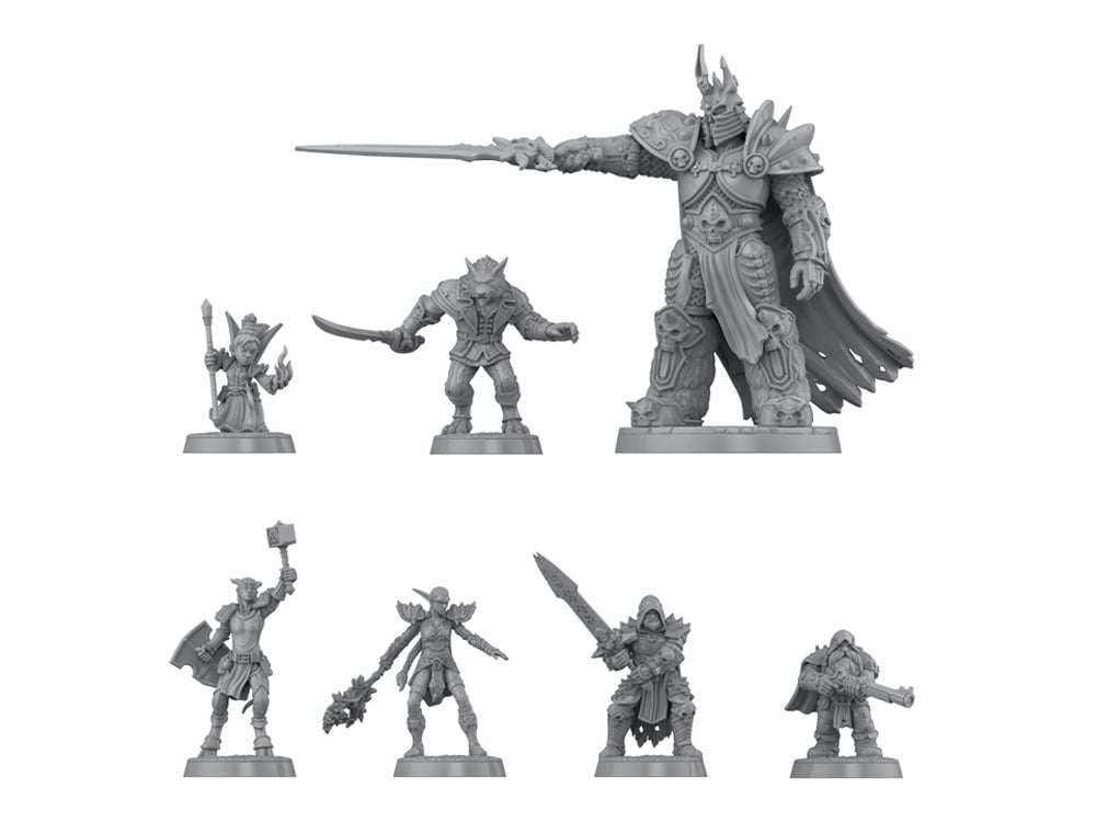 Hasbro Dungeons & Dragons x World of Warcraft Miniatures Set 2 with The Lich King - View 2