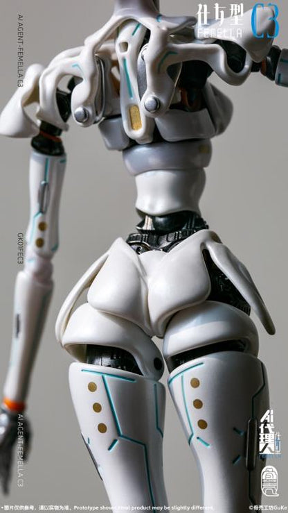 GUKE AI Agent Femella C3 Solid Color Edition 1/12 Scale 7-Inch Action Figure - View 25