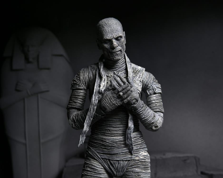 NECA Universal Monsters Ultimate Mummy (Black and White) 90th Anniversary Figure - View 13