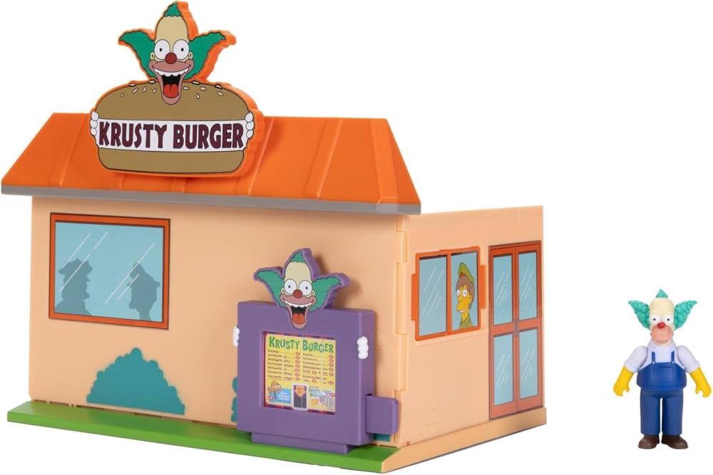Jakks Pacific The Simpsons Krusty Burger Plastic Playset with Krusty the Clown - View 3
