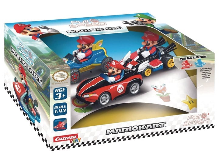 Carrera Pull & Speed Mario Kart 1/43 Scale Slot Car Three-Pack Set - View 2