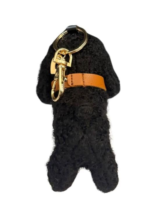 Locker Toys Leasholic Poodle (Black) Leather Plush Charm 5.5-Inch - View 4