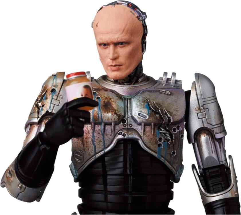 Medicom Toy MAFEX No.192 RoboCop (1987) Murphy Head Damaged Ver. Action Figure, 6.3-Inch - View 13