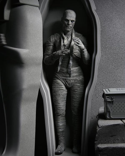 NECA Universal Monsters Ultimate Mummy (Black and White) 90th Anniversary Figure - View 4