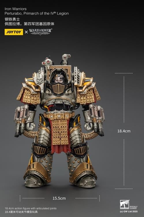 JoyToy Warhammer The Horus Heresy Iron Warriors Perturabo, Primarch of the IVth Legion 1/18 Scale Action Figure (7-Inch) - View 17