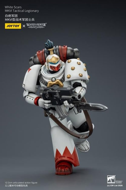JoyToy Warhammer The Horus Heresy White Scars MKVI Tactical Legionary 1/18 Scale Action Figure - View 7