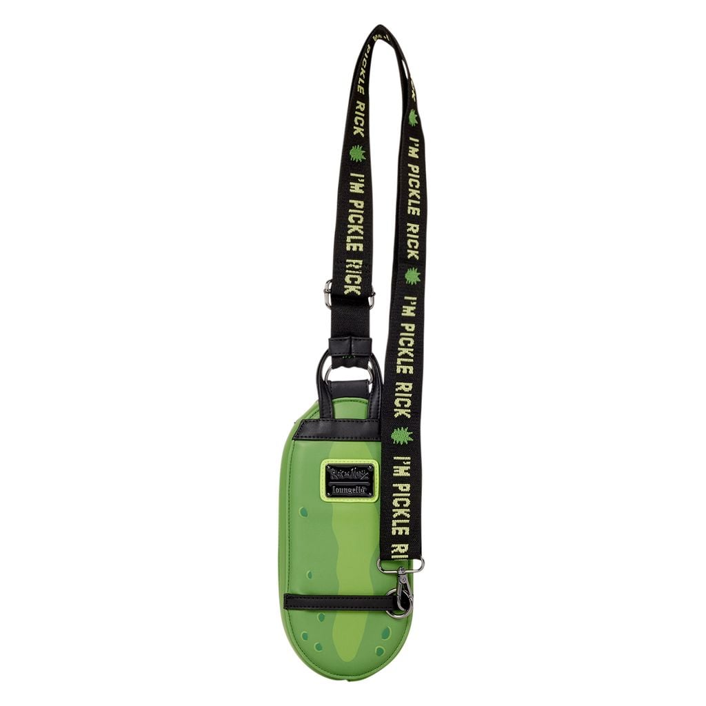 Loungefly Rick and Morty Pickle Rick Sling Bag, Polyurethane - View 4