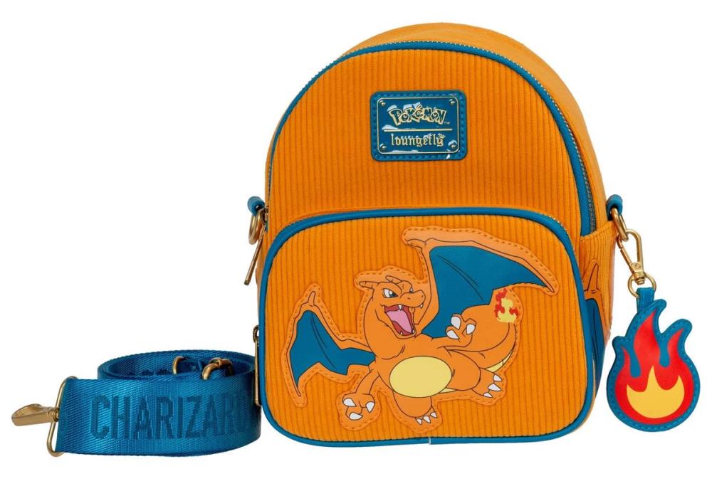 Loungefly Pokemon Charizard Corduroy Convertible Exclusive Limited Edition Mini Backpack - View 4