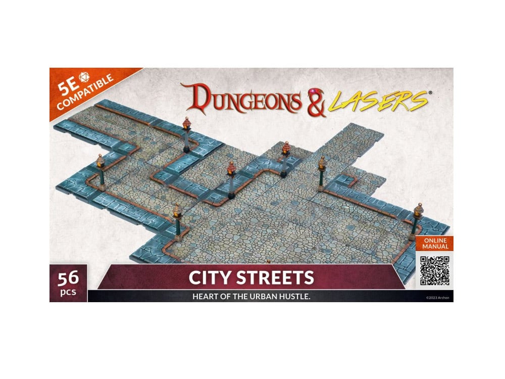 Archon Studios Dungeons & Lasers City Street Plastic Miniatures Set - View 2