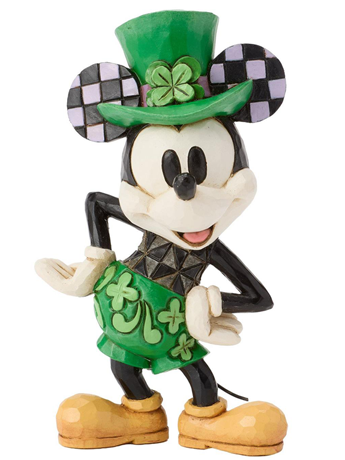 Enesco Disney Traditions Mickey St. Patricks Jim Shore 4-Inch Mini Figurine