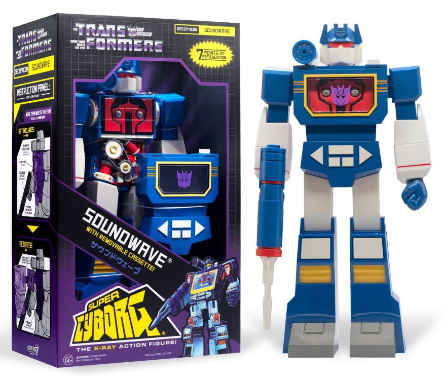 Super7 Transformers G1 Super Cyborg Soundwave 11-Inch Vinyl Figure - View 5